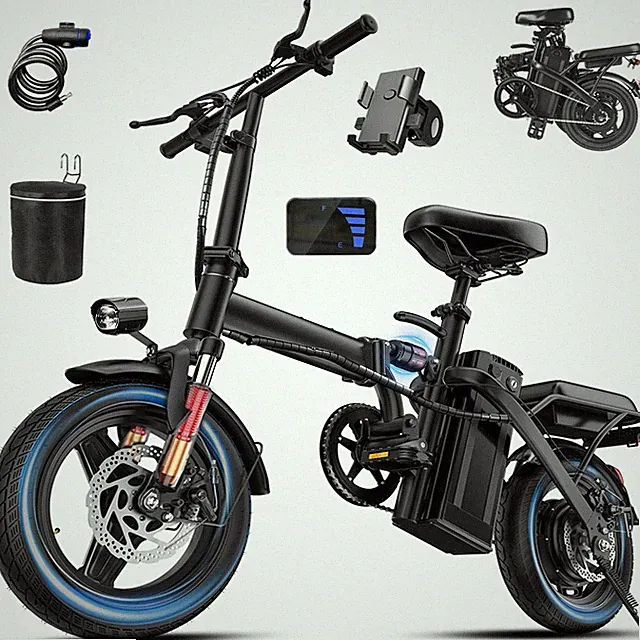 560W Foldable Electric Bike Adults 48V 10AH 32Miles Commuter City Ebike 24MPH