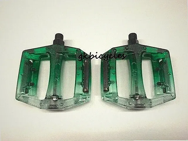Clear Two Tone Gradient Wide Platform Bicycle Pedals 9/16" MTB BMX FIXIES ROAD