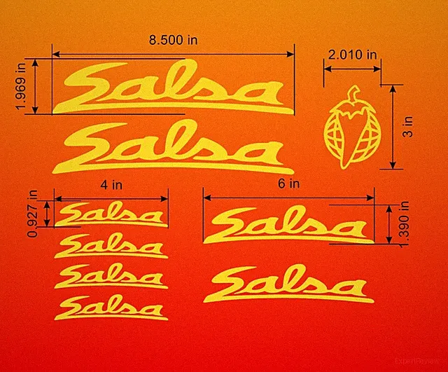 Custom Salsa Decals Stickers. Bike Frame MTB Road Gravel. Lots of colors.