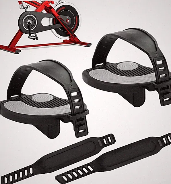 Exercise Bike Pedals with Straps for Pelotons Bike, 9/16" Stationary Recumbent B