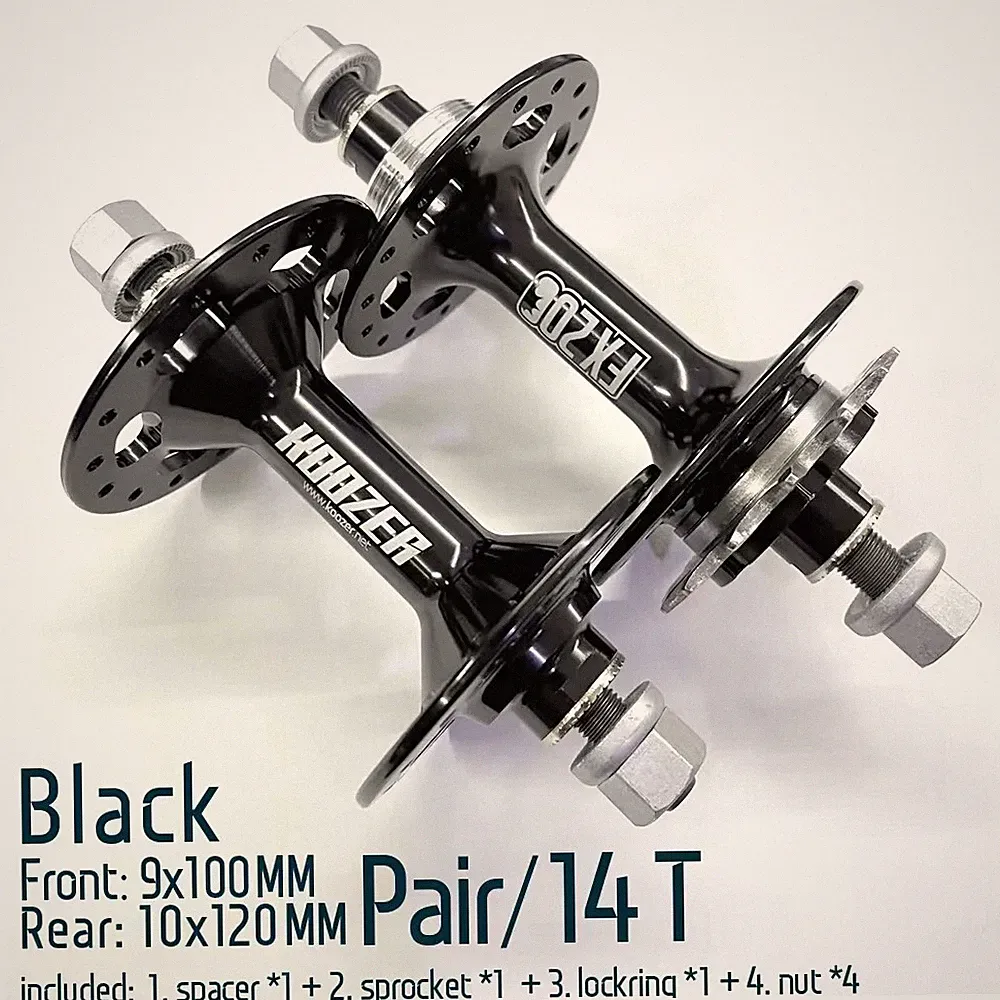Fixed Gear Bicycle Front Rear Hub 2 Sealed Bearings Front 9x100mm Rear 10x120mm
