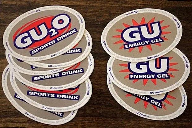 GU Energy Gel Sticker Lot 9 Triathlon Running Cycling Swim Bike Run Decals