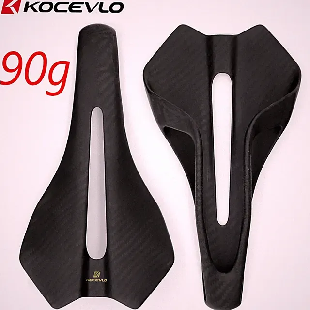 KOCEVLO Carbon Fiber Road Bike Saddle Ultralight 90g Integrated Seat Cushion