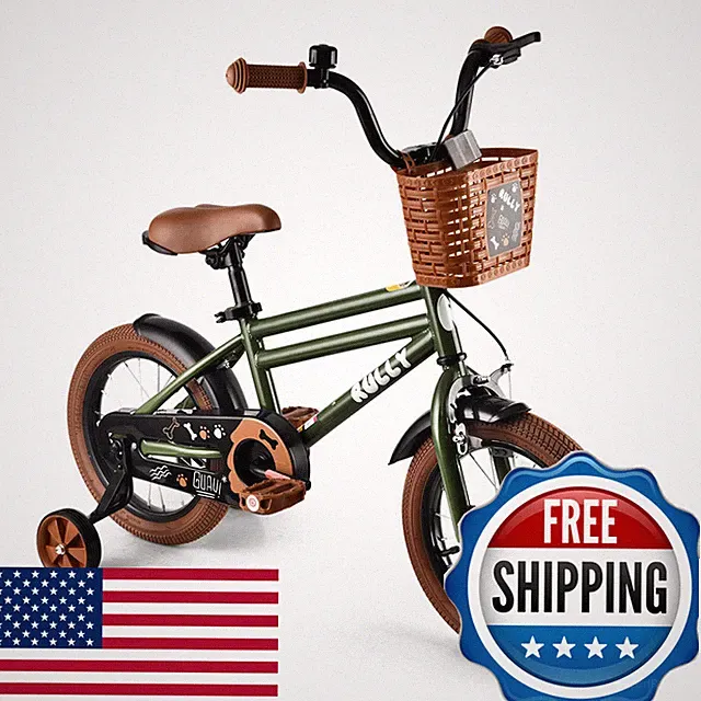 Rully 12 Inch Boys Bike For Kids Ages 2 3 4 Green Toddler Bicycle Training