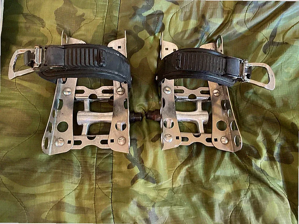 Stainless Steel Recumbent Bicycle Strap-in Pedals for Mobility Challenged Rider