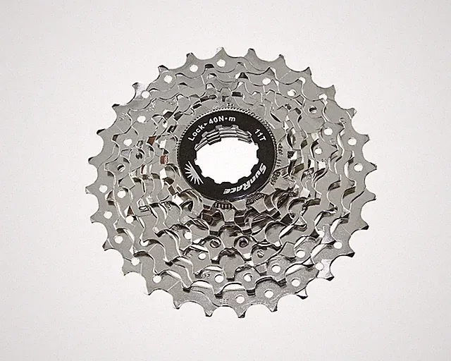 Sun Race CSR-91 9 Speed Indexed Cassette 11-28T Nickel for Road MTB Hybrid Bikes