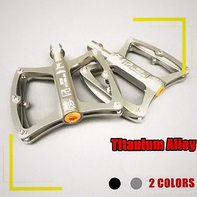 Ultralight 9/16" Titanium Bicycle Pedals Mtb Bearing Road Bike Flat Pedals