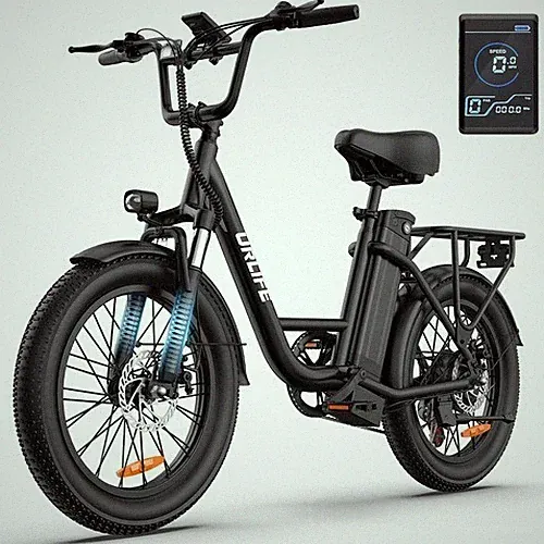 URLIFE 20"*3.0 Fat Tire Electric Bicycle for Adult 1000W 48V 13AH 7-Speed Ebike